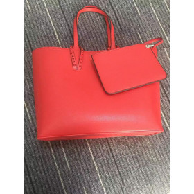 Christian Louboutin Cabata Tote Bag Grained Calf Leather Red