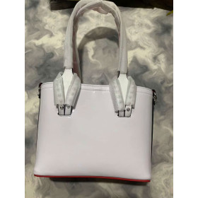 Christian Louboutin Cabata Tote Bag Patent Leather White