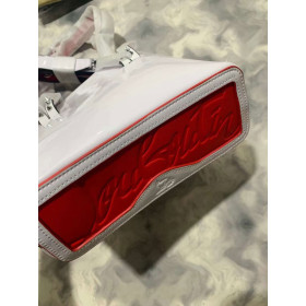 Christian Louboutin Cabata Tote Bag Patent Leather White