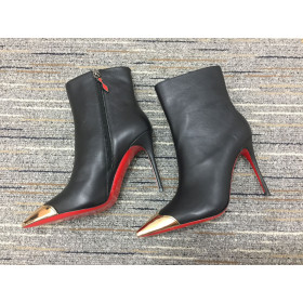 Christian Louboutin Calamijane Ankle Boots 100mm Calf Leather Black
