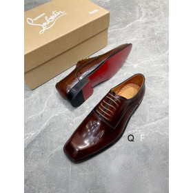 Christian Louboutin Capitano Oxford Smooth Calf Leather Brown