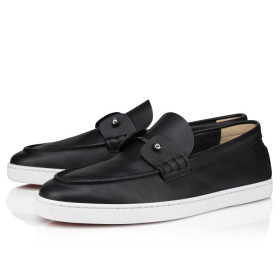 Christian Louboutin Chambeliboat Boat Shoes Calf Leather Black