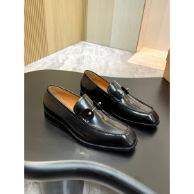 Christian Louboutin Chambelimoc Loafers Shiny Calf Leather Black
