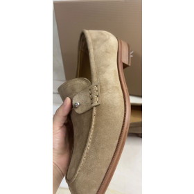 Christian Louboutin Chambelimoc Loafers Suede Calf Leather Sand