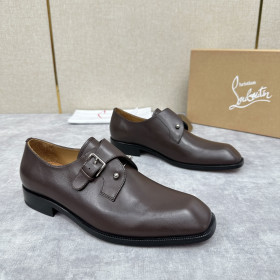 Christian Louboutin Chambelimonk Derbies Calf Leather Chocolate