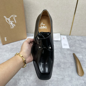 Christian Louboutin Chambelimonk Derbies Patent Leather Black