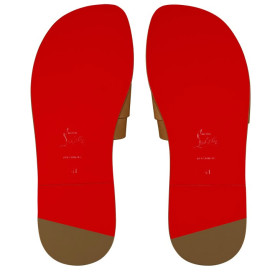 Christian Louboutin Chambelimule Mules Waxed Calf Leather Terra
