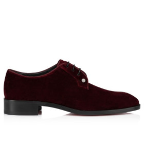 Christian Louboutin Chambeliss Night Strass Derbies Velvet Brownie