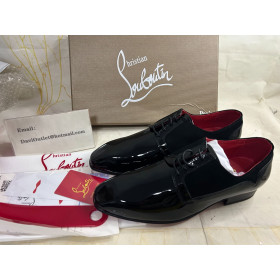 Christian Louboutin Chickito W Derbies Patent Leather Black