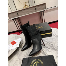 Christian Louboutin Cl Chelsea Ankle Boots 100mm Leather Black