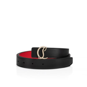 Christian Louboutin Cl Logo Belt Calf Leather Black