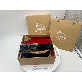 Christian Louboutin Cl Logo Belt Calf Leather Black