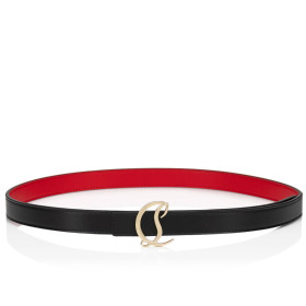 Christian Louboutin Cl Logo Belt Women 20mm Calf Leather Black