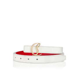 Christian Louboutin Cl Logo Belt Women 20mm Calf Leather White