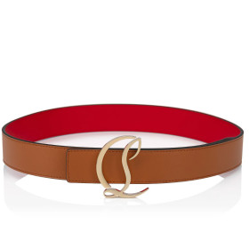 Christian Louboutin Cl Logo Belt Women 35mm Leather Cuoio Brown