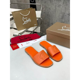 Christian Louboutin CL Mule Calf Leather Orange