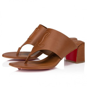Christian Louboutin Cl Tongamule 55 Mm Mules Calf Leather Cuoio