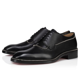 Christian Louboutin Cocoriclou Derbies Calf Leather Black
