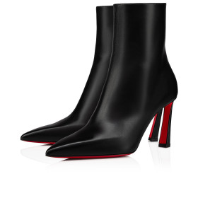 Christian Louboutin Condora Booty 100mm Low Boots Calf Leather Black