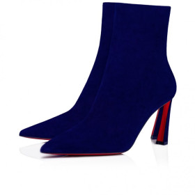 Christian Louboutin Condora Booty 100mm Low Boots Veau Velours Galactiqueen