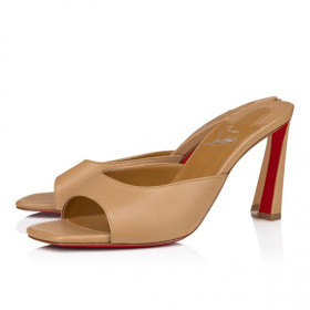 Christian Louboutin Condora Mule 100mm Mules Nappa Leather Toffee