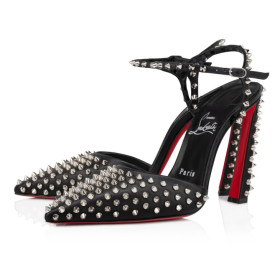 Christian Louboutin Condora Riviera Spikes 100 Mm Pumps Nappa Leather And Silver Spikes Black