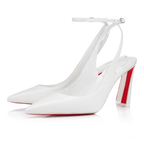 Christian Louboutin Condora Strap 100 mm Strappy Pumps Leather Bianco