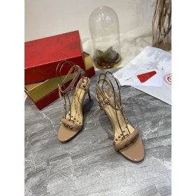 Christian Louboutin Corinetta Sandals 100mm Patent Specchio PVC Nude