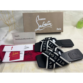 Christian Louboutin Crossimule Leather Sandals Black