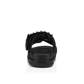 Christian Louboutin Daddy Pool Sandals Calf Leather Black