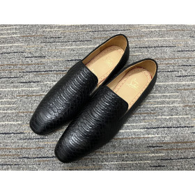 Christian Louboutin Dandelion Loafers Python Leather Black