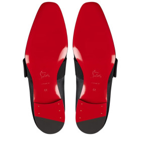 Christian Louboutin Dandelion Red Carpet Mocassins Crepe Satin Black