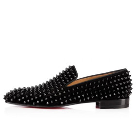 Christian Louboutin Dandelion Spike Black/black Suede Leather