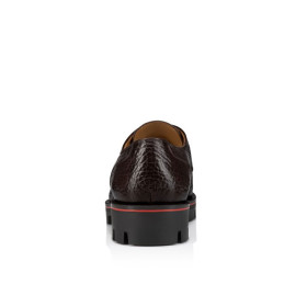 Christian Louboutin Davisol Derbies Grained Calf Leather Corteccia