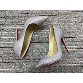 Christian Louboutin Decollete 554 Pumps 100mm Patent Leather Gray