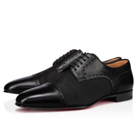 Christian Louboutin Derby Eygeny Black Fabric