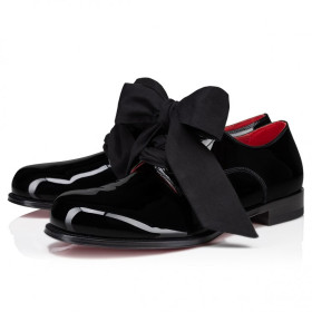 Christian Louboutin Derloon Derbies Patent Calf Leather Black