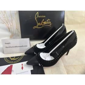 Christian Louboutin Duvette Spikes 85 Mm Pumps Veau Velours Nappa Leather And Spikes Black