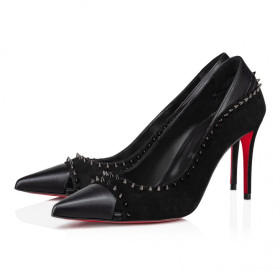 Christian Louboutin Duvette Spikes 100 Mm Pumps Nappa Leather Black