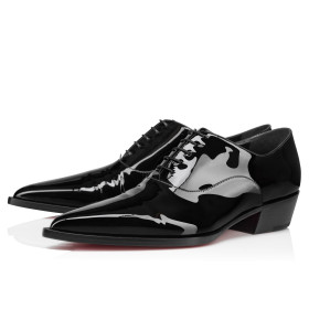 Christian Louboutin Eliviss Uomo Oxford Patent Calf Leather Black