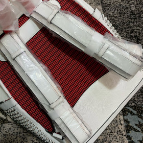 Christian Louboutin Explorafunk Backpack Grained Calf Leather Spikes White