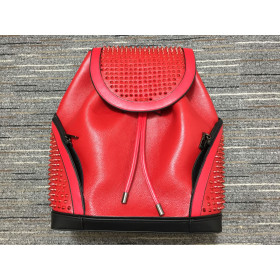 Christian Louboutin Explorafunk Studded Leather Backpack Red