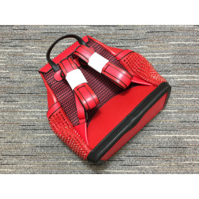 Christian Louboutin Explorafunk Studded Leather Backpack Red