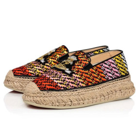 Christian Louboutin Flat Espananou Cruise Multi Raffia
