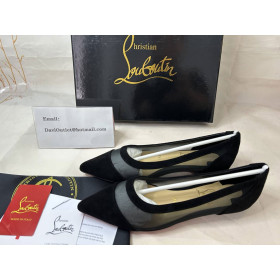 Christian Louboutin Flat Galativi Version Black Veau Velours