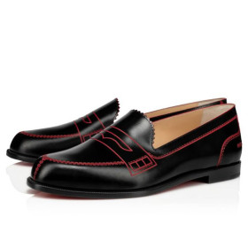 Christian Louboutin Flat Mocalaureat Black/loubi Calf