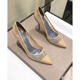 Christian Louboutin Follies 100mm Pumps Florale Lace Nude