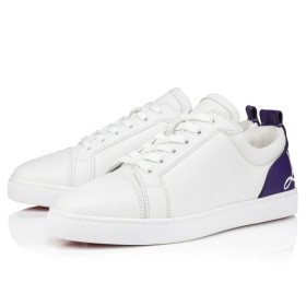 Christian Louboutin Fun Louis Junior Sneakers Women Smooth Calf Leather White Purple
