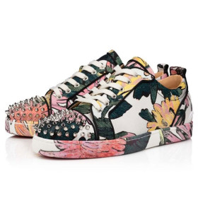 Christian Louboutin Fun Louis Junior Spikes Multi Fabric Sneaker