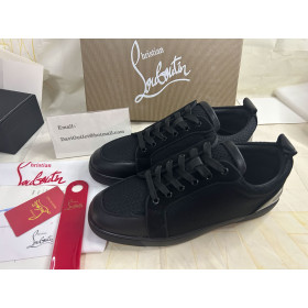 Christian Louboutin Fun Rantulow Sneakers Calf Leather And Mesh Black